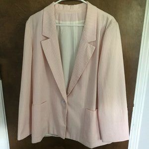 Vintage Pink Striped Blazer